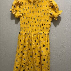 Janie and Jack Yellow Ruffled Smocked Sundress Girls Size 18